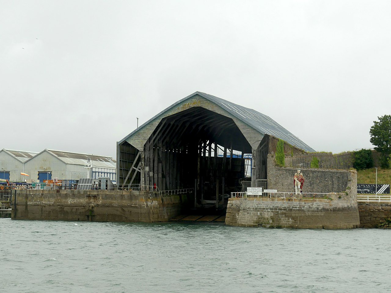 The covered slip at the yard