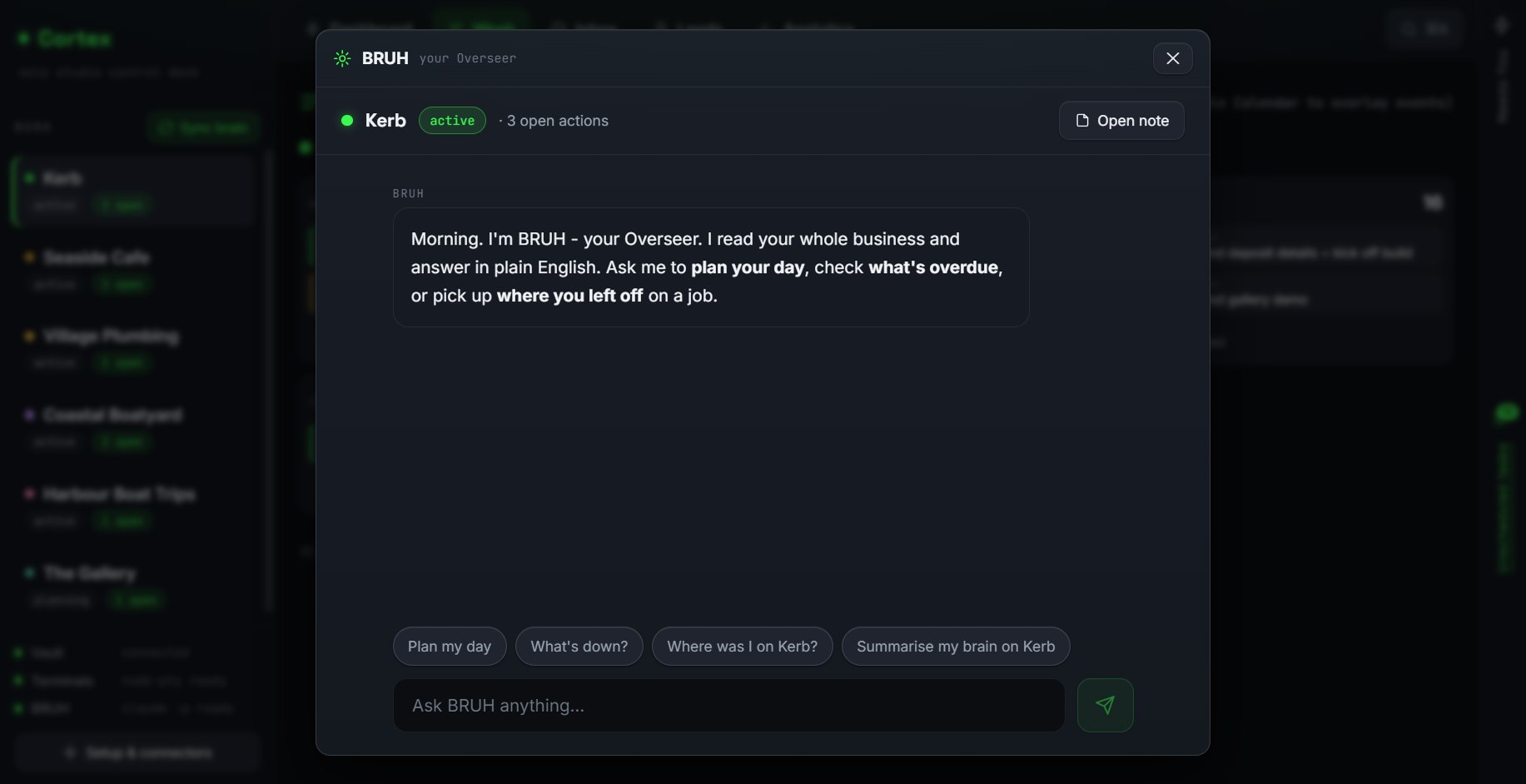 Cortex assistant - the AI brain you just talk to, that knows your whole business