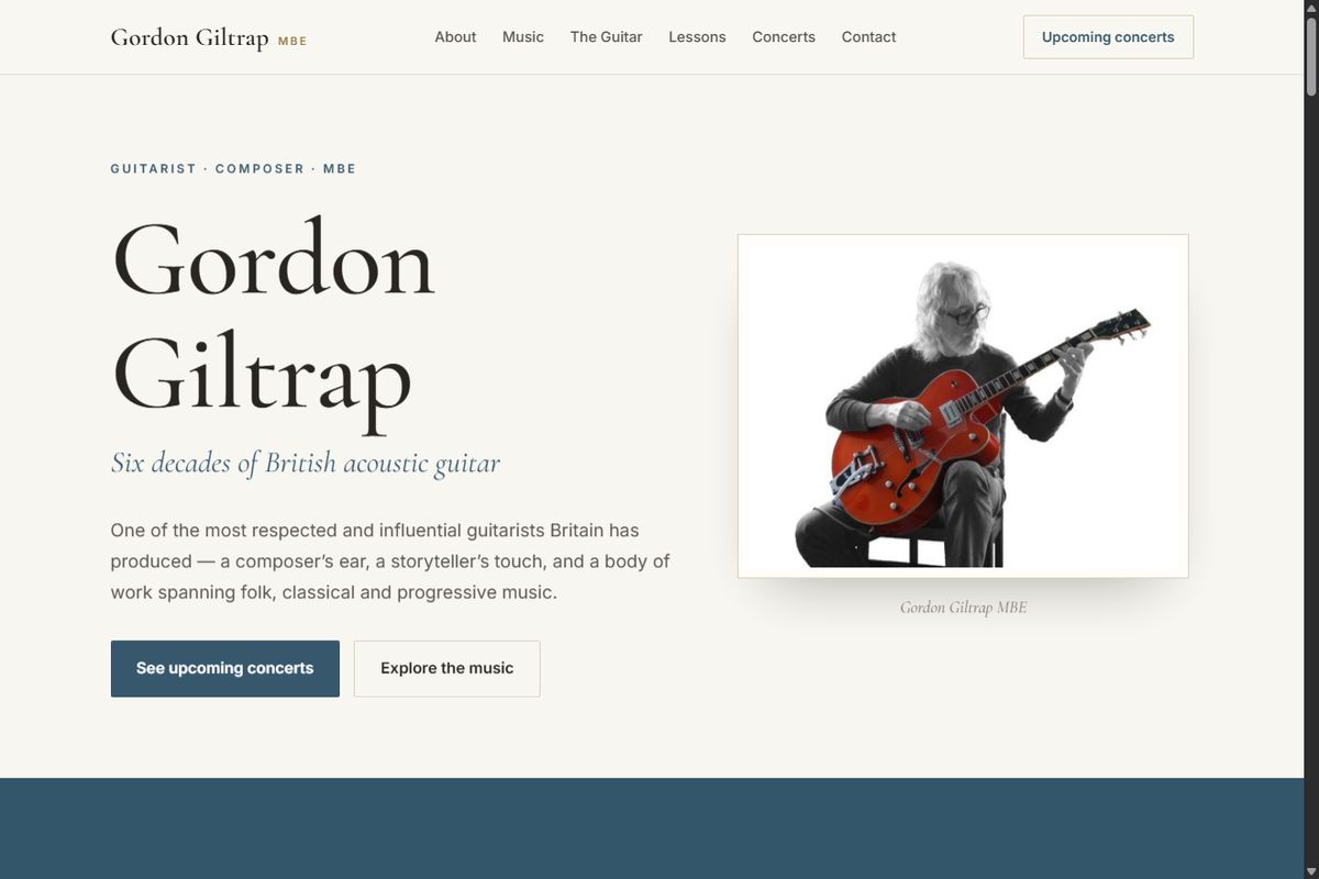 Gordon Giltrap website