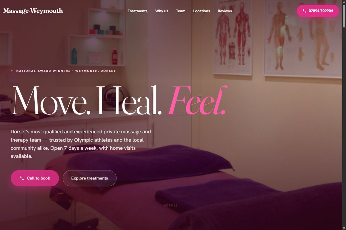 Massage Weymouth website